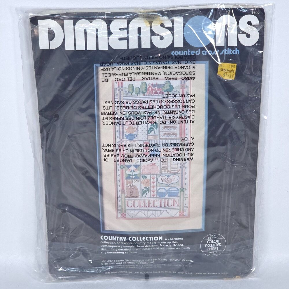 Dimensions Counted Cross Stitch Kit Country Collection 3602 Nancy Rossi USA